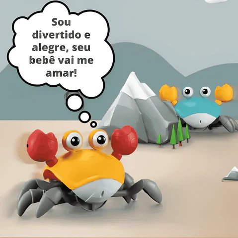 Caranguejo Criativo com Sensor de Obstáculos, Música e Luzes + Brinde