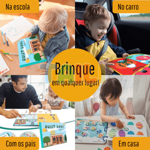 Livro Interativo Montessori Educação Infantil QuietBook