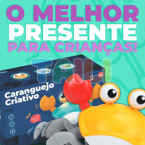 Caranguejo Criativo com Sensor de Obstáculos, Música e Luzes + Brinde