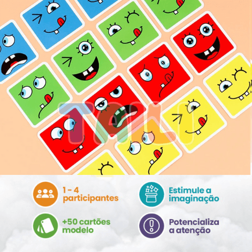 Cubo das Emoções - Jogo de Expressões Faciais