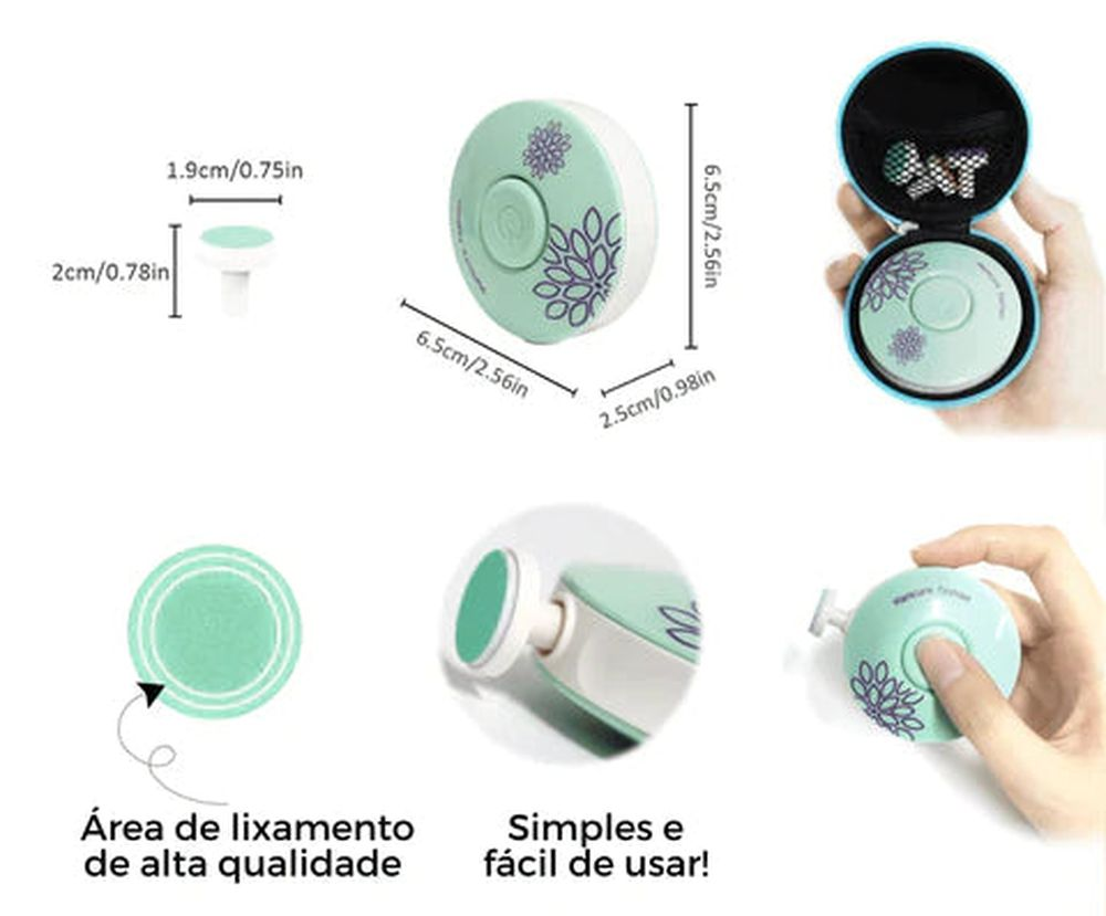 BebêMani - Aparador Elétrico de Unhas para Bebês e Crianças