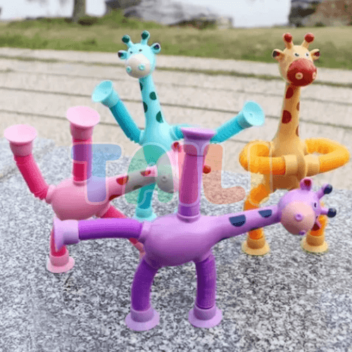Girafas Divertidas Articulada com Ventosa (Kit 4 )