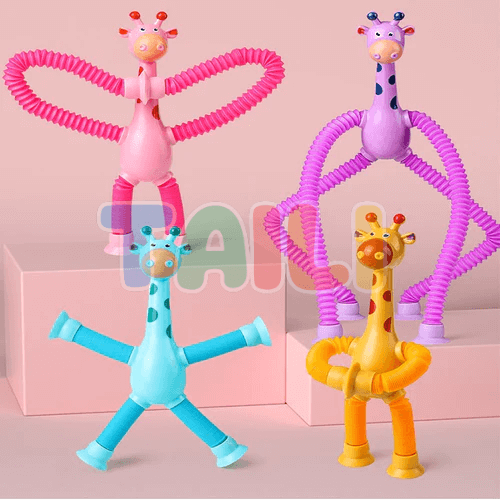 Girafas Divertidas Articulada com Ventosa (Kit 4 )
