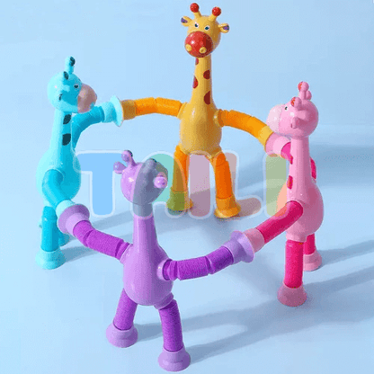 Girafas Divertidas Articulada com Ventosa (Kit 4 )