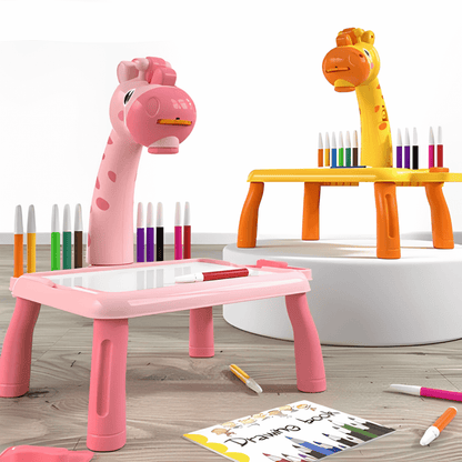 Table Kids™ - Projetor de Desenho com 24 Imagens + Brinde Livro e Hidro cores