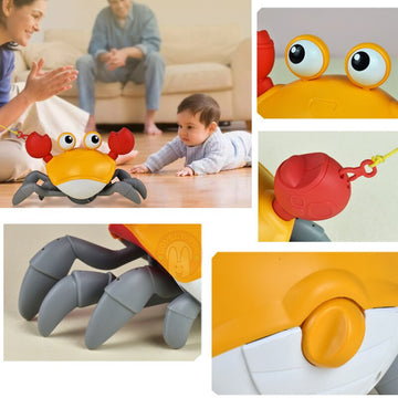 Caranguejo Criativo com Sensor de Obstáculos, Música e Luzes + Brinde