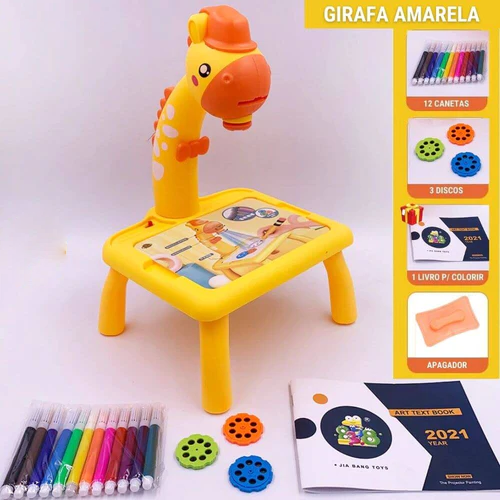 Table Kids™ - Projetor de Desenho com 24 Imagens + Brinde Livro e Hidro cores