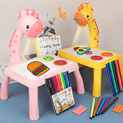 Table Kids™ - Projetor de Desenho com 24 Imagens + Brinde Livro e Hidro cores