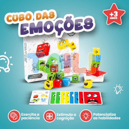 Cubo das Emoções - Jogo de Expressões Faciais