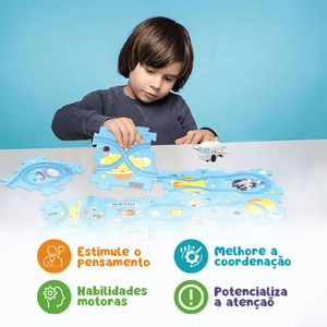 PuzzlePace™ - Conjunto de pistas de carros infantis