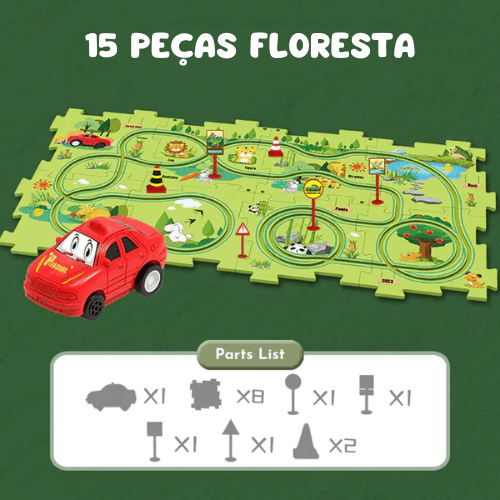 PuzzlePace™ - Conjunto de pistas de carros infantis