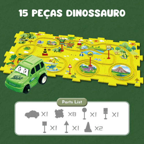 PuzzlePace™ - Conjunto de pistas de carros infantis
