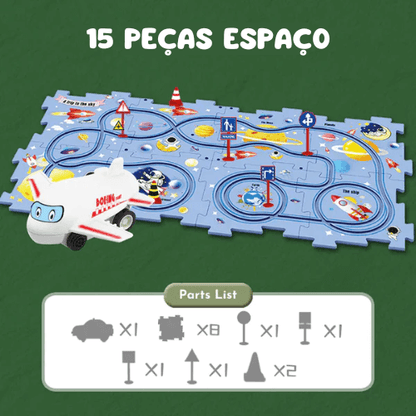 PuzzlePace™ - Conjunto de pistas de carros infantis