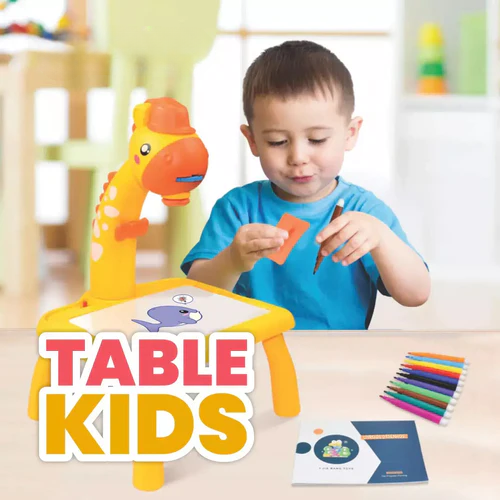 Table Kids™ - Projetor de Desenho com 24 Imagens + Brinde Livro e Hidro cores